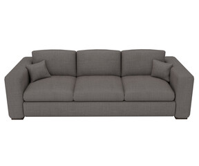3d rendering realistic gray elegant sofa