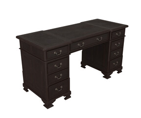 3d rendering old office desk