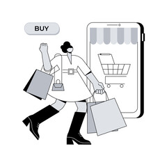 Consumer society abstract concept vector illustration. Consumption of goods and services, compulsive purchase, shopaholic, retail market, customer habits, online retail app abstract metaphor.