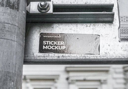 Sticker Mockup Paper Template Texture Street Urban