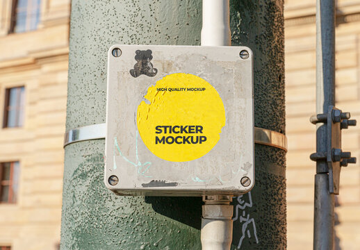 Sticker Mockup Paper Template Texture Street Urban
