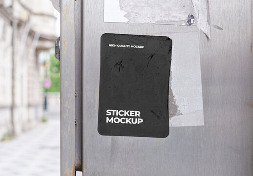 Sticker Mockup Paper Template Texture Street Urban