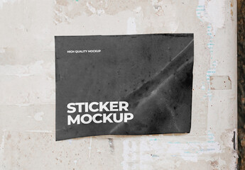 Sticker Mockup Paper Template Texture Street Urban