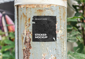 Sticker Mockup Paper Template Texture Street Urban