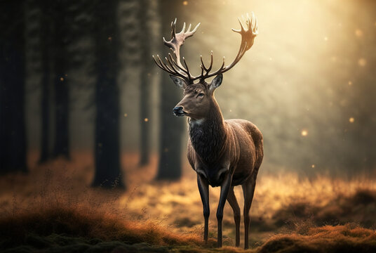 Hirsch im Wald - Generative AI
