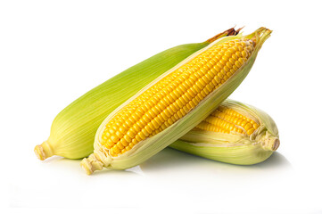 Corn isolated on white background.
