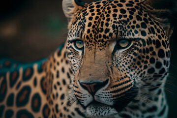 Fototapeta na wymiar Jaguar Portrait, Close up, Generative AI