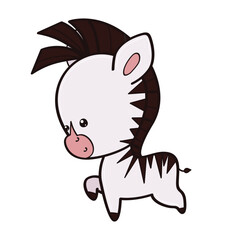 illustration of a cartoon zebra