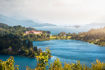 Naklejka premium lake in the mountains. bariloche. argentina