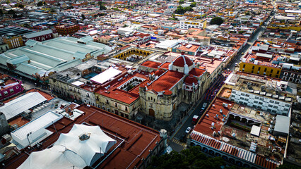 Templo de la compañía de Jesús en Oaxaca con dron
