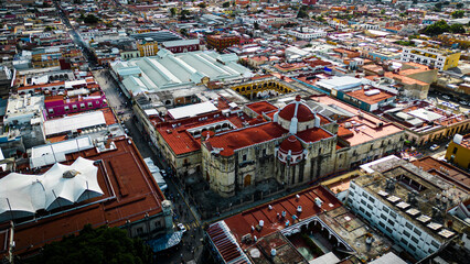 Templo de la compañía de Jesús en Oaxaca con dron 