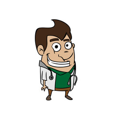 Cartoon doctor smiling