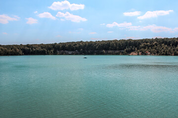 Fototapeta premium lake and blue sky