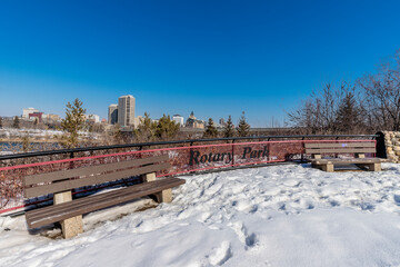 Winter at Rotary Park in Saskatoon, Canada