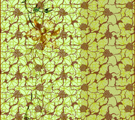 Naklejka premium Digital And Textile Design Pattern