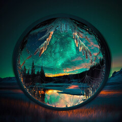 Dreamcatcher in a beautiful landscape, spirit animal theme