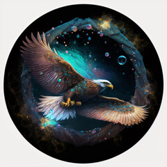 Obraz na płótnie Canvas Dreamcatcher in a beautiful landscape, spirit animal theme