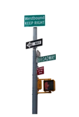 Gordijnen Street sign in New York © Pink Badger