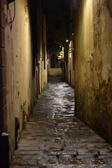 narrow street in the old italian town
