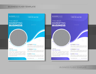 Modern business flyer design or brochure cover template