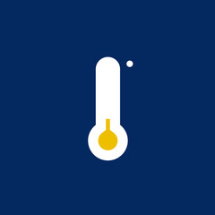 cold temperature glyph icon, thermometer icon with low temperature