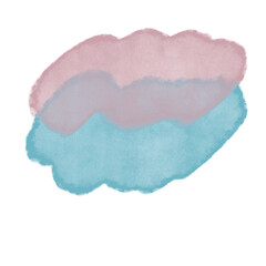 Teal watercolor cloud