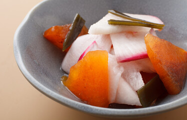 柿と蕪の酢の物　　ナマス