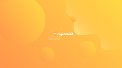 Abstract Modern Background with Motion Wave Lines Element and Yellow Orange Gradient Color