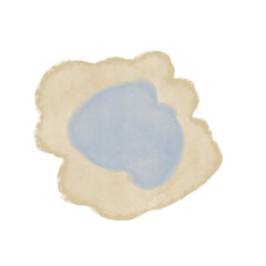 Teal watercolor cloud