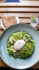 Avocado salat with egg