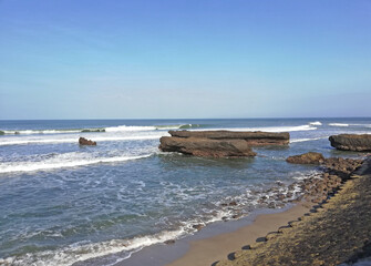 Echo Beach at Badung regency,Bali Indonesia during a sunny day