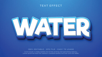 Blue water editable text effect