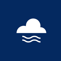 windy weather forecast glyph icon