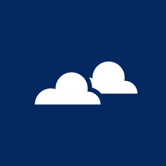 cloudy clouds glyph icon