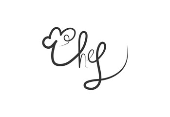 kitchen chef design logo template. vector illustrator.