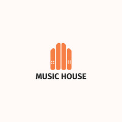 House logo in the shape of a sound spectrum.