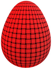 3D red and black pattern Easter egg