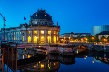 Bode Museum, Berlin. Long exposure at night.