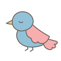 かわいい小鳥のイラスト素材