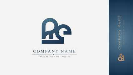 Desaign Logo initial RE premium style