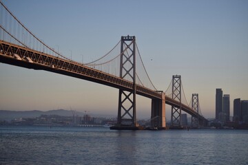 Fototapeta premium San Francisco Bay Bridge at dusk