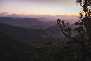 sunrise in the mountains