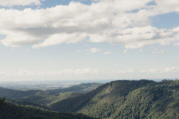 clouds over the mountains