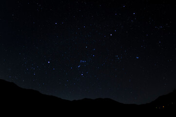 Fototapeta na wymiar 三峰山から見た冬の星空