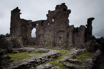 ruins of european old medieval castle, generative AI