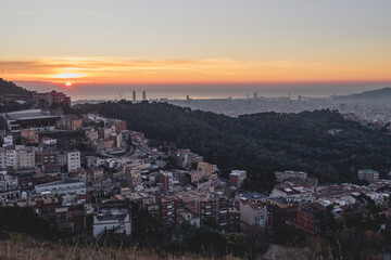 Sunrise over Barcelona