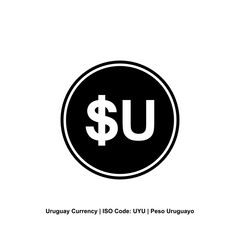 Uruguay Currency Symbol, Peso Uruguayo Icon, UYU SIgn. Vector Illustration