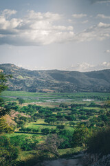 Naklejka premium landscape with clouds