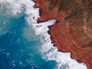 Rugged coats line from above - North Western Australia
