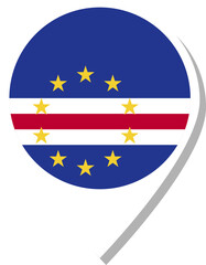 Fototapeta premium Cape Verde flag check-in icon.
